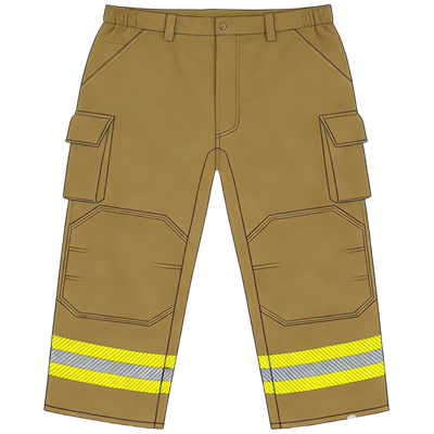 مردوں کے بھوری رنگ کے فائر فائٹر پتلون