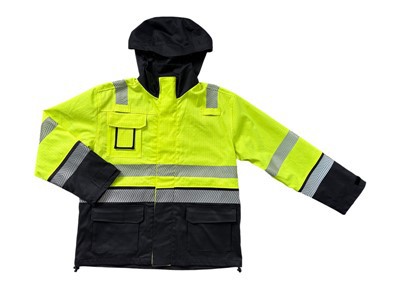 مردوں کے پیلے رنگ/سرمئی فائر فائٹر جیکٹ